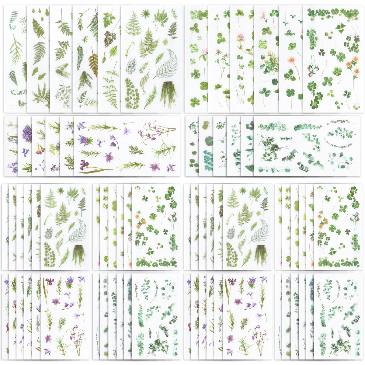 12-Pack Plant Flower Scrapbook Stickers – Waterproof DIY Decals Scrapbook Sticker Set Nixie