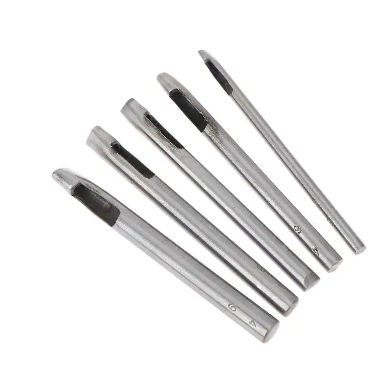 Oval Leather Hole Punch Set – 3 or 5 Pcs Steel DIY Craft Tool Leather Hole Punch Nixie