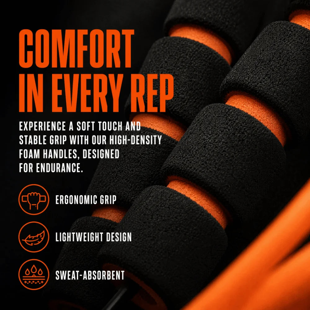 Adjustable Jump Rope with Foam Handles – Lightweight Skipping Rope Fitness Jump Rope Nixie