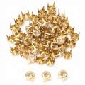 120pcs 6mm Round Rhinestone Studs Gold Silver Crystal Claw Beads DIY Rhinestone Stud Refills Nixie Gold