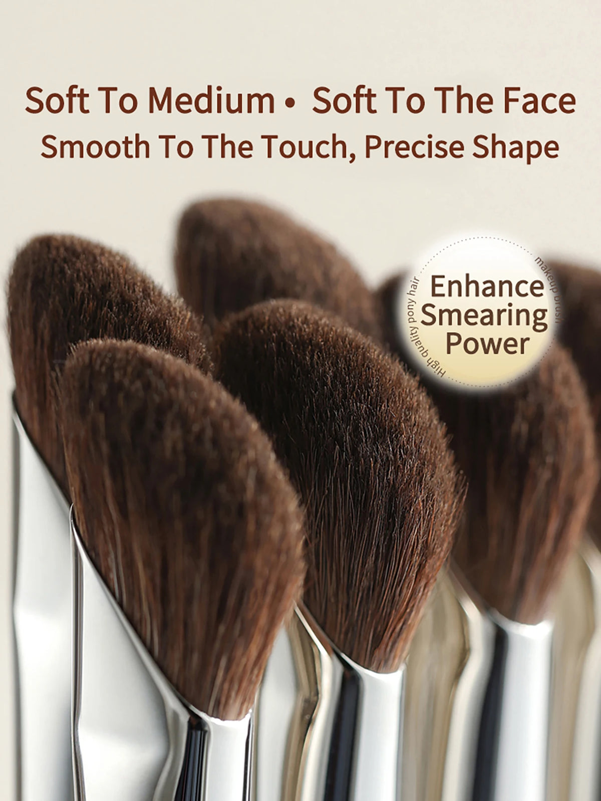 2-Piece Horsehair Contour & Nose Shadow Makeup Brush Set Makeup Brush Set Nixie