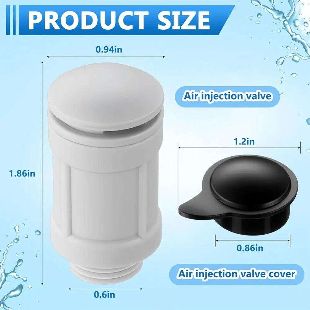 ABS Air Jet Valve & Cap Replacement Set for Above Ground Pools