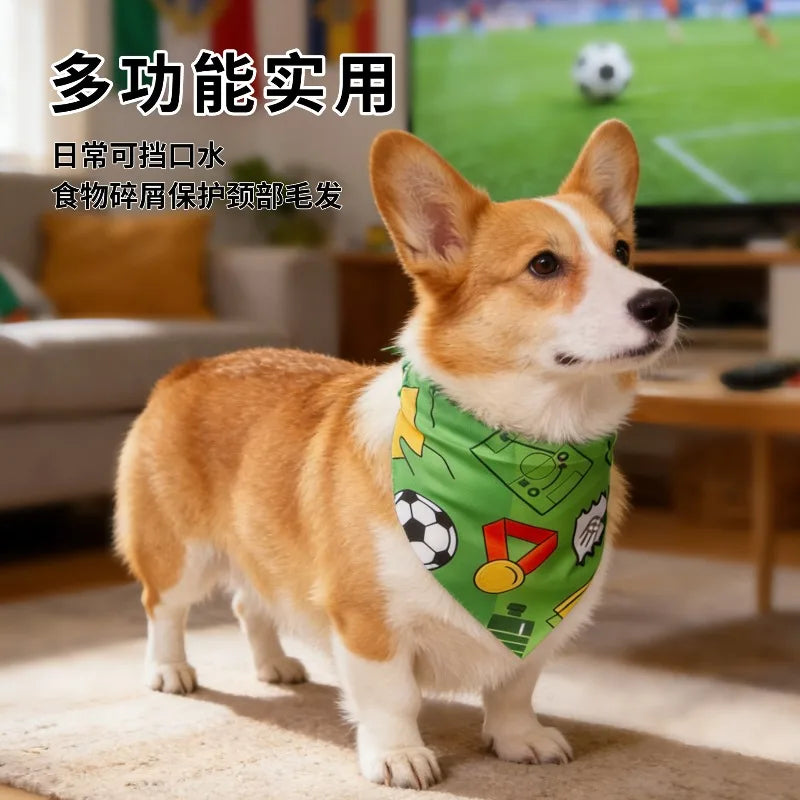 Cute Pet Triangle Bandana Bibs – Football & Color Designs Pet Bandana Bib Nixie
