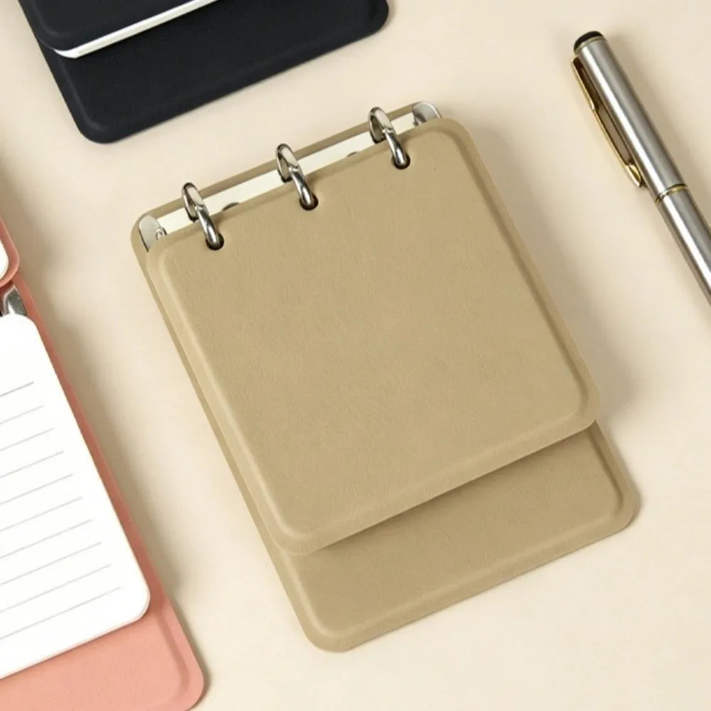Mini 3-Ring Refillable PU Leather Pocket Notebook | Binder Journal