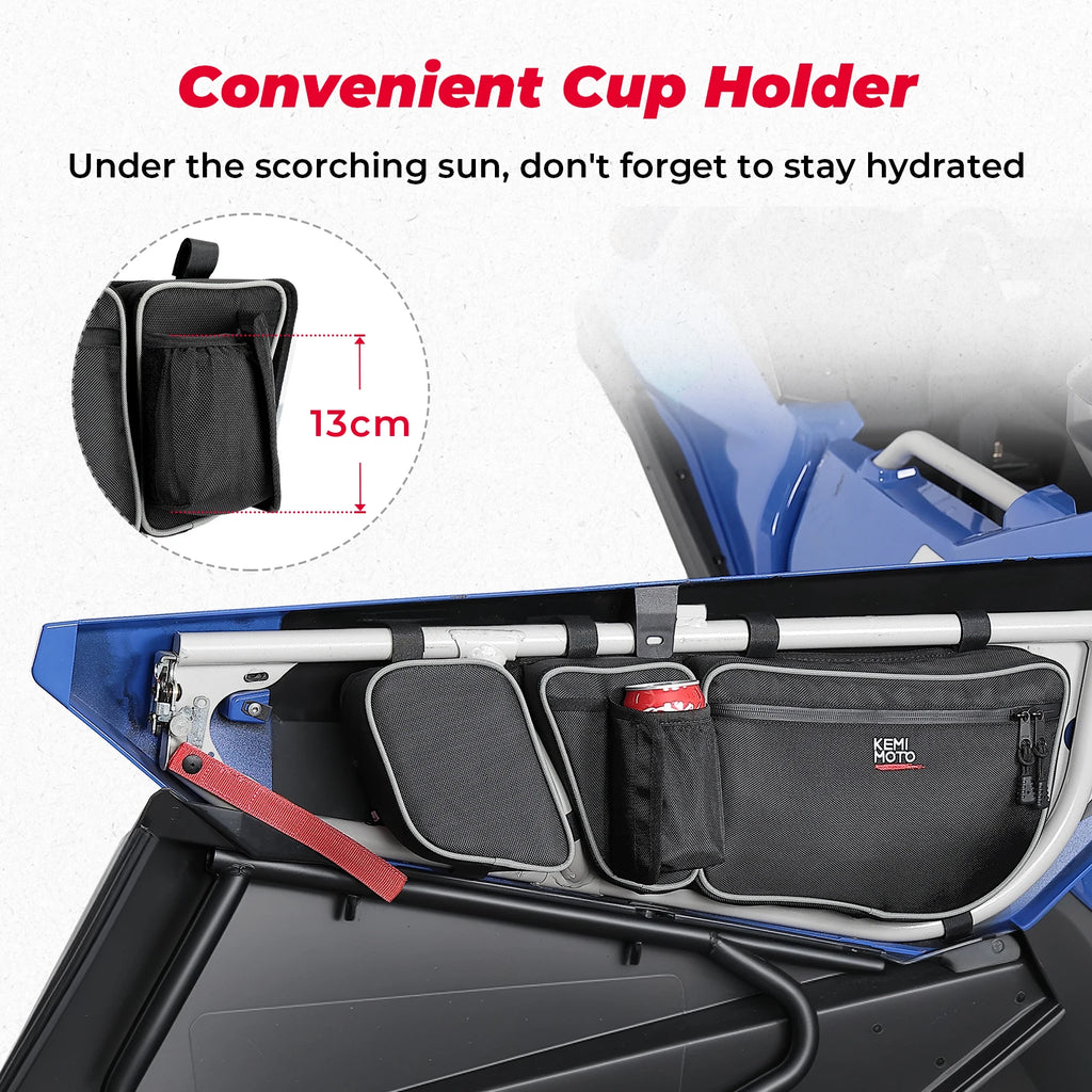 KEMITOUR Door Storage Bag + Knee Pad for Can-Am Maverick X3 UTV Door Storage Bag Nixie