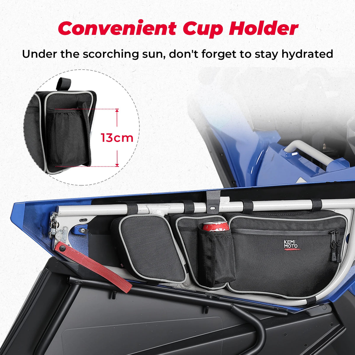 KEMITOUR Door Storage Bag + Knee Pad for Can-Am Maverick X3 UTV Door Storage Bag Nixie