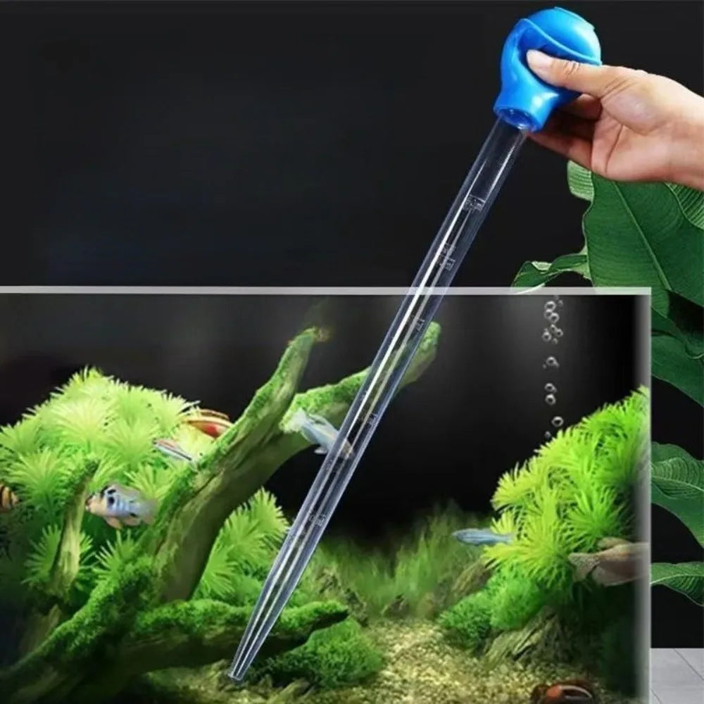 Aquarium Vacuum Cleaner Extended Straw Water Exchanger Tool