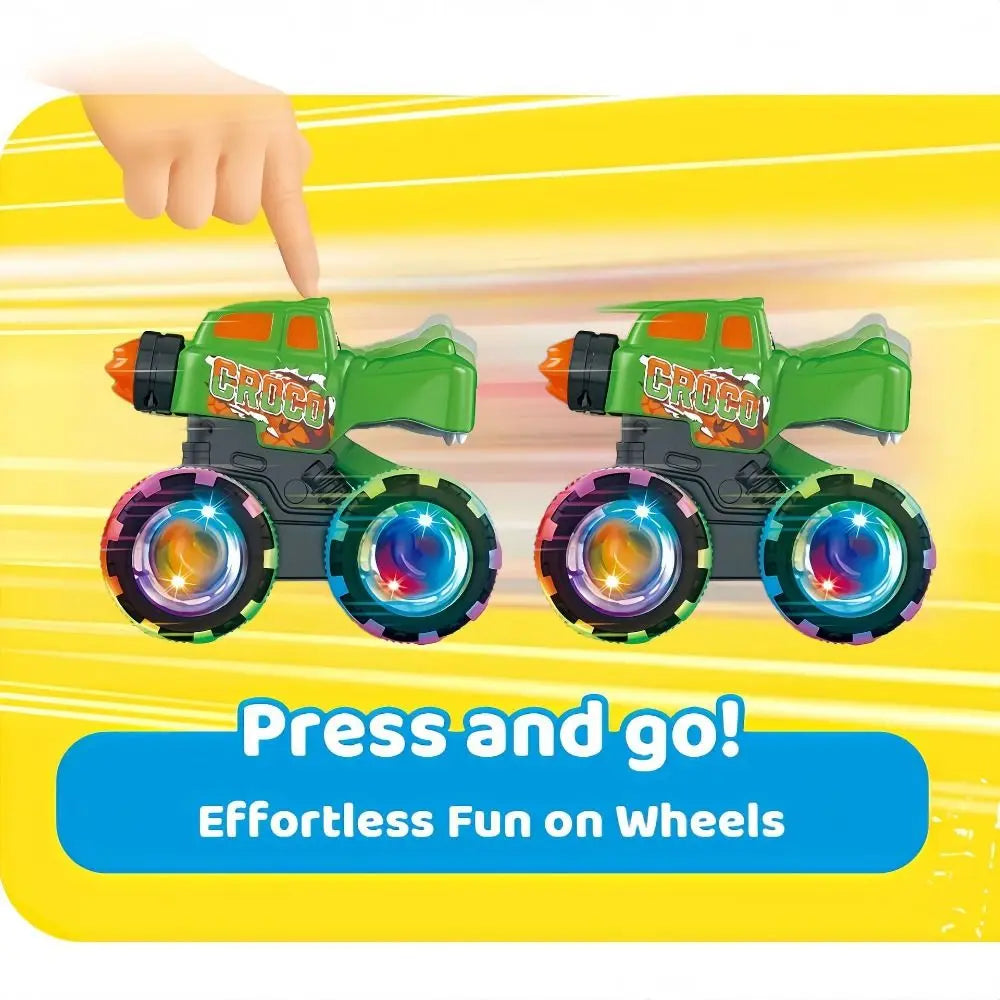 Monster Truck Pull Back Toy with Lights – Kids Gift Ages 4–12 Pull Back Toy Truck Nixie