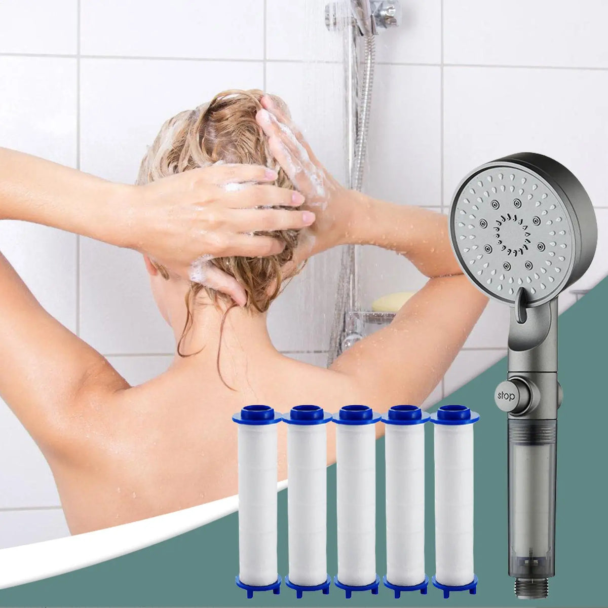 5-Mode Filtered Handheld Shower Head | High Pressure Water Saver