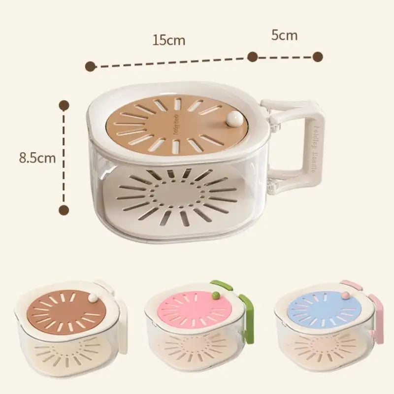 Expandable Drain Basket 2-in-1 Fruit & Vegetable Rinser with Lid Colander Drain Basket Nixie
