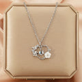 Pink Heart Beaded Necklace for Women – Vintage Minimalist Style Pendant Necklace Nixie XL1411