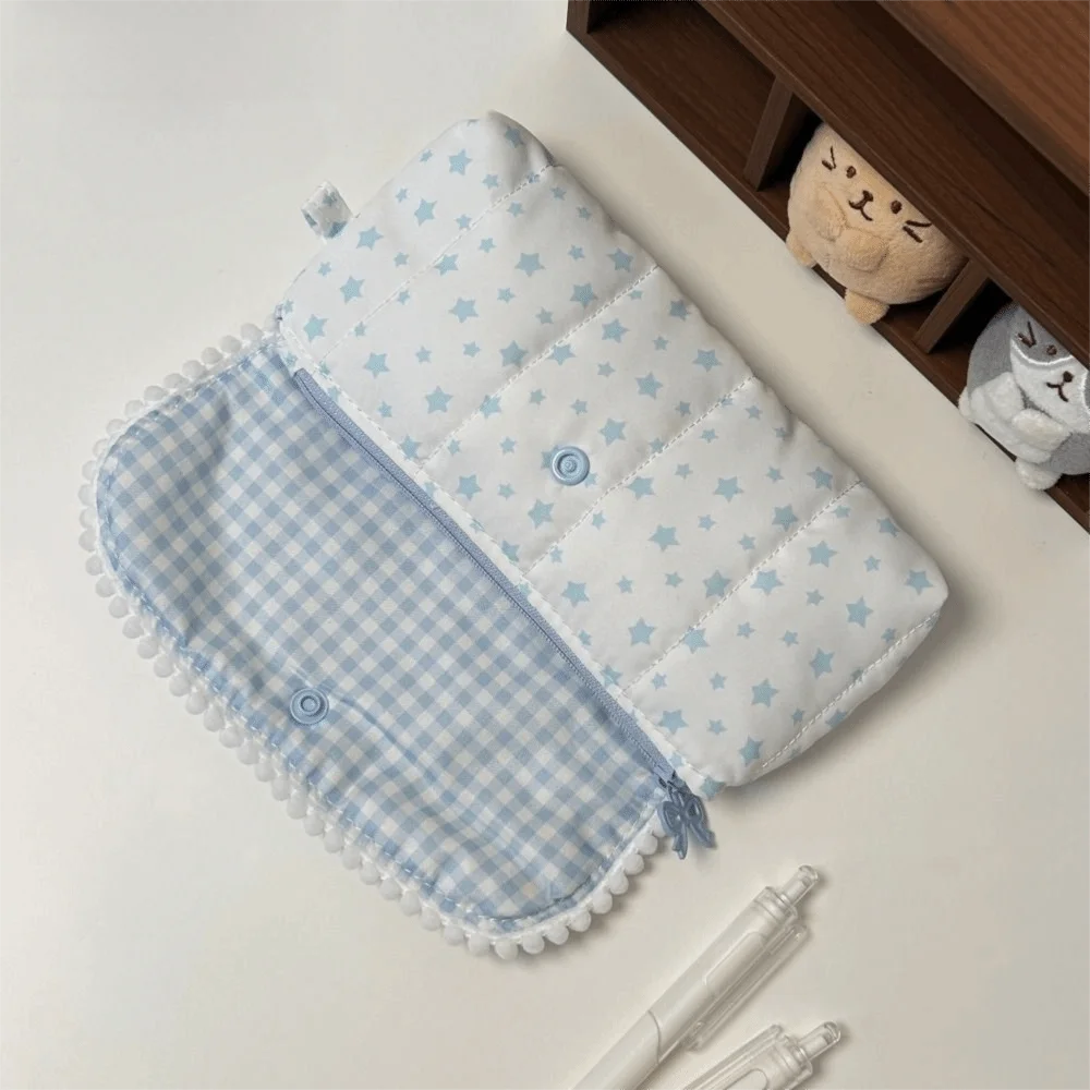 Quilted Bunny Print Pencil Case – Large Flip-Top Pouch Pencil Case Pouch Nixie