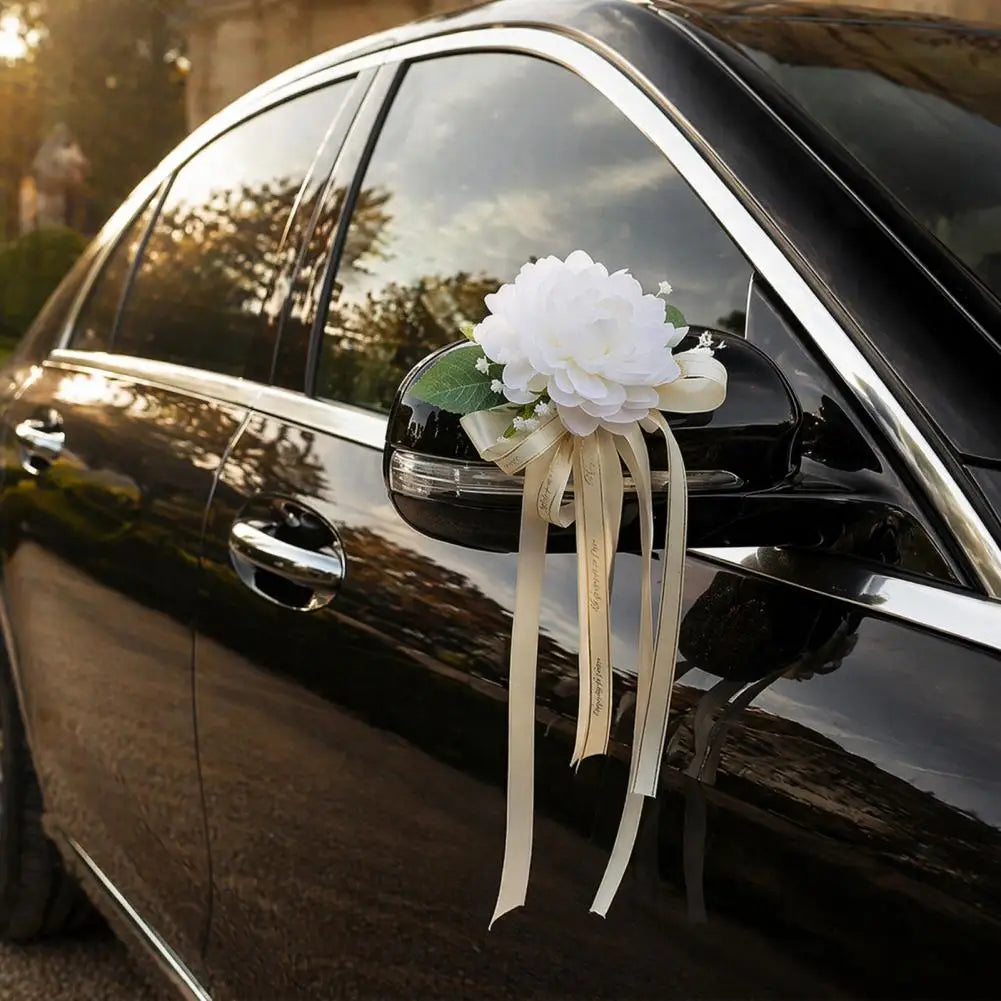 Artificial Dahlia Wedding Car Decoration with Suction Cup Wedding Car Decoration Nixie