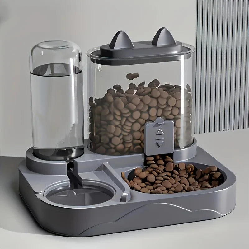 2-in-1 Automatic Cat Feeder – Dry, Wet & Water Separation Automatic Pet Feeder Nixie black one size
