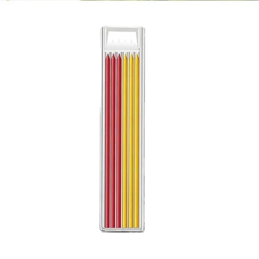 Deep Hole Marking Pencil with Built-In Sharpener | Carpenter Carpenter Marking Pencil Nixie Red-Yellow Refills