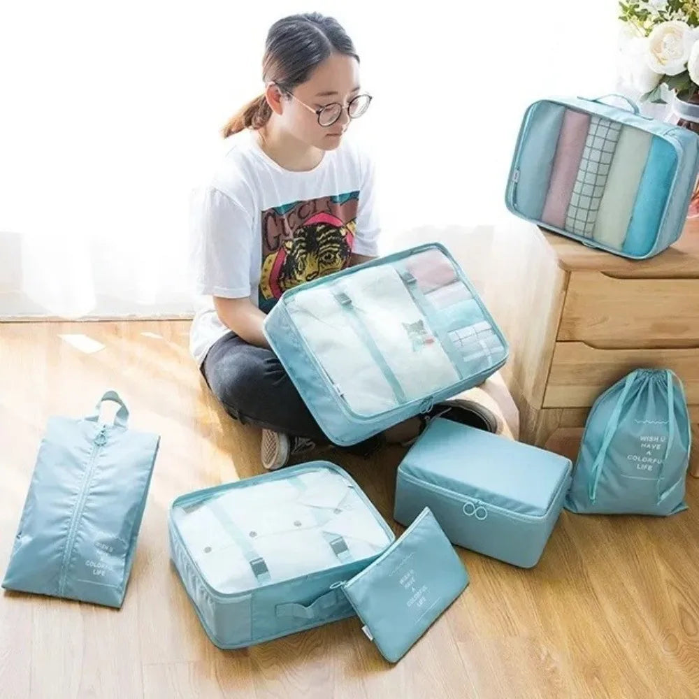 7-Piece Travel Organizer Bag Set – Waterproof Packing Cubes Travel Organizer Set Nixie