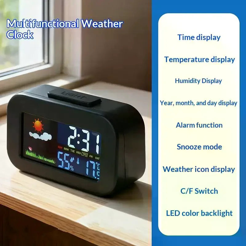 Weather Station Clock – Color Display Temp & Humidity Monitor Weather Station Clock Nixie