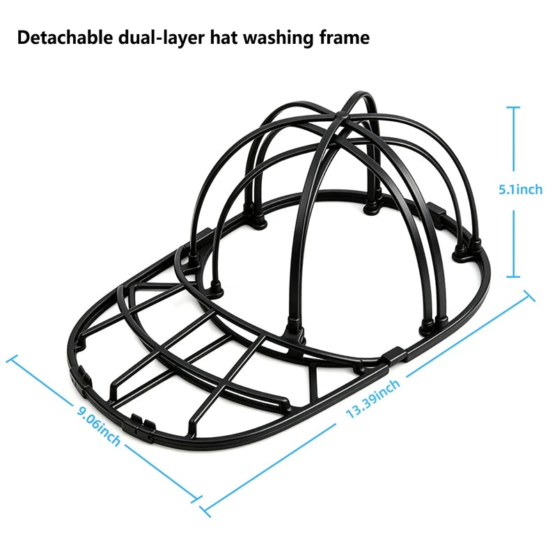 Baseball Cap Washer Cage & Mesh Bag | Anti-Deformation Hat Cleaner