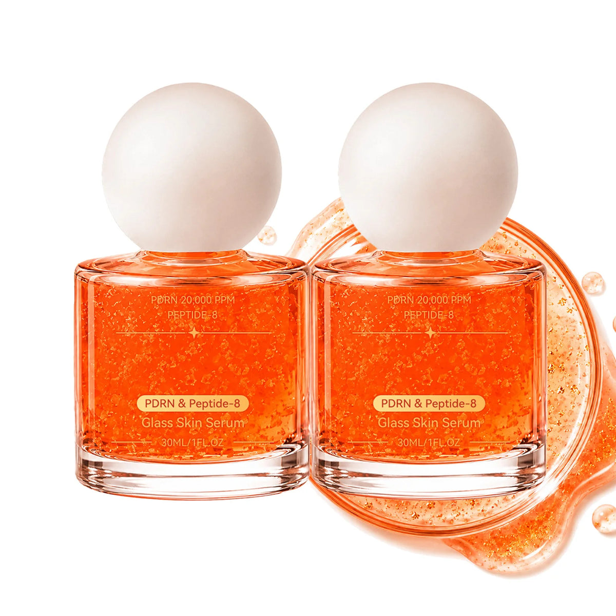 PDRN & Peptide-8 Glass Skin Serum | Shimmer Facial Essence Facial Serum Nixie