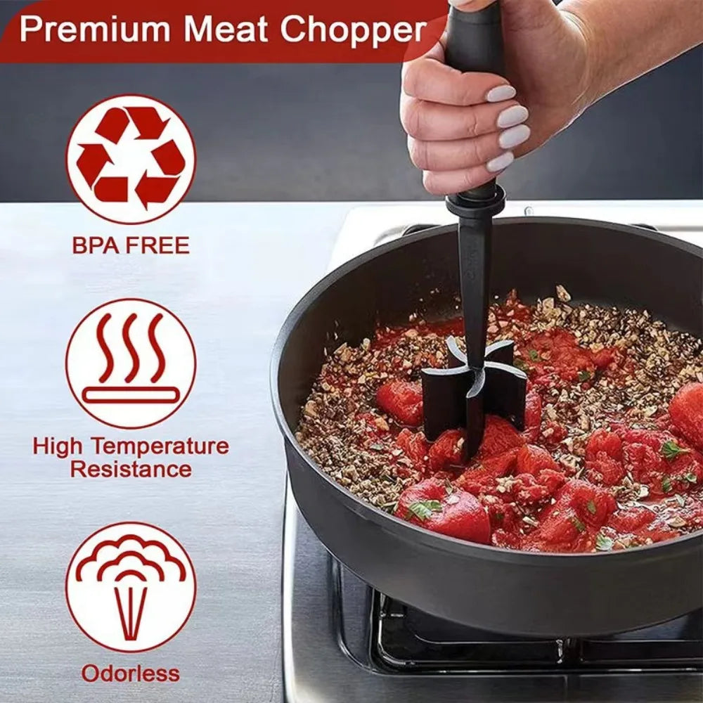 Meat Chopper Scraper & Mixing Spatula | Nixie Kitchen Tool