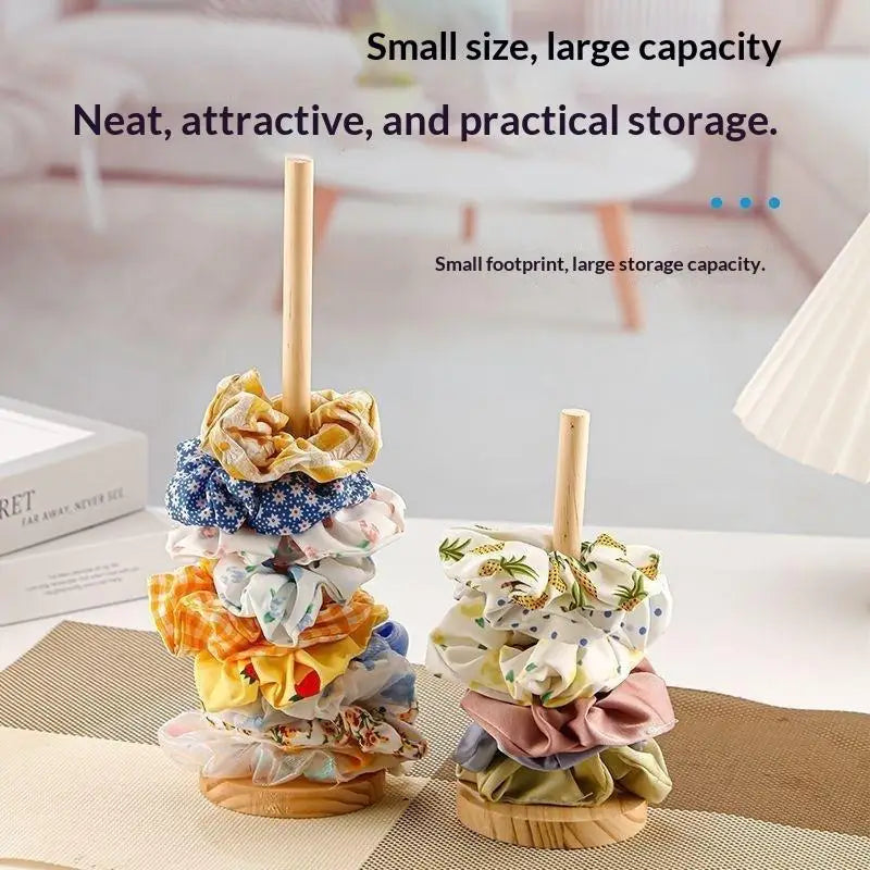 Solid Wood Hair Scrunchie Holder & Organizer – Vanity Storage
