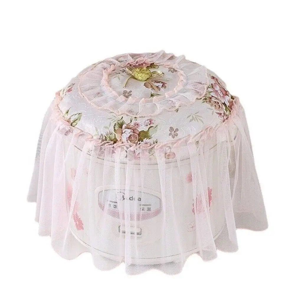 Lace Embroidery Kitchen Appliance Dust Cover – Floral Style