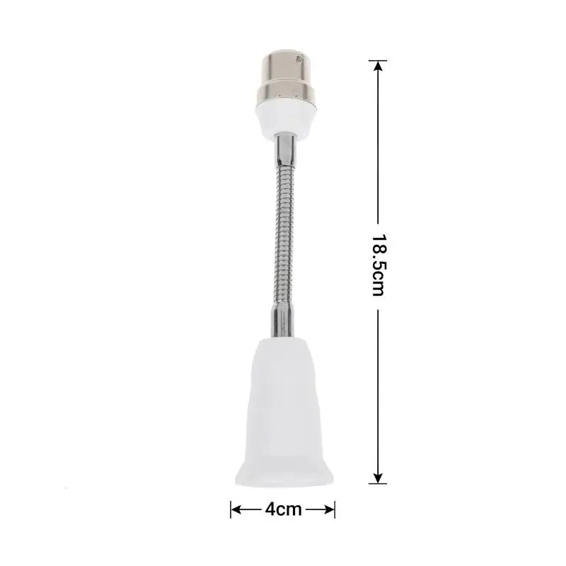 B22 to E27 360° Gooseneck Bulb Socket Extender Adapter