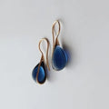 2Pcs Gold-Tone Drop Earrings with Faux Cat's Eye Stones Fashion Drop Earrings Nixie StyleE