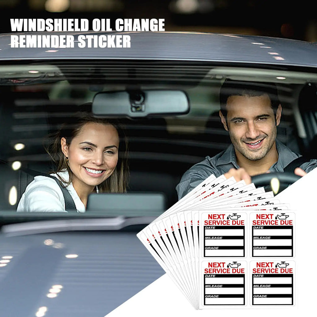 40 Pcs Oil Change Reminder Stickers for Windshield Windows