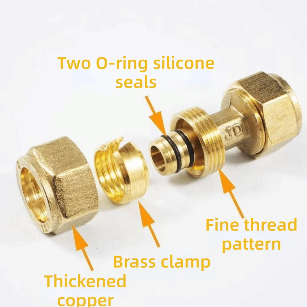Brass Pipe Fitting Male/Female Thread Solar Water Heater 2/3 Way Brass Pipe Fitting Nixie