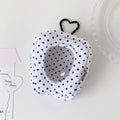 Polka Dot Plush Doll Display Bag with Heart Carabiner