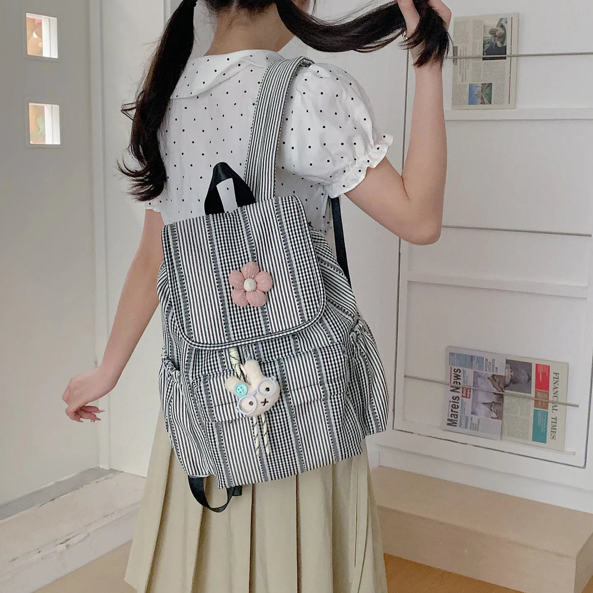 Korean Style Small Backpack for Women | Campus Casual Bag