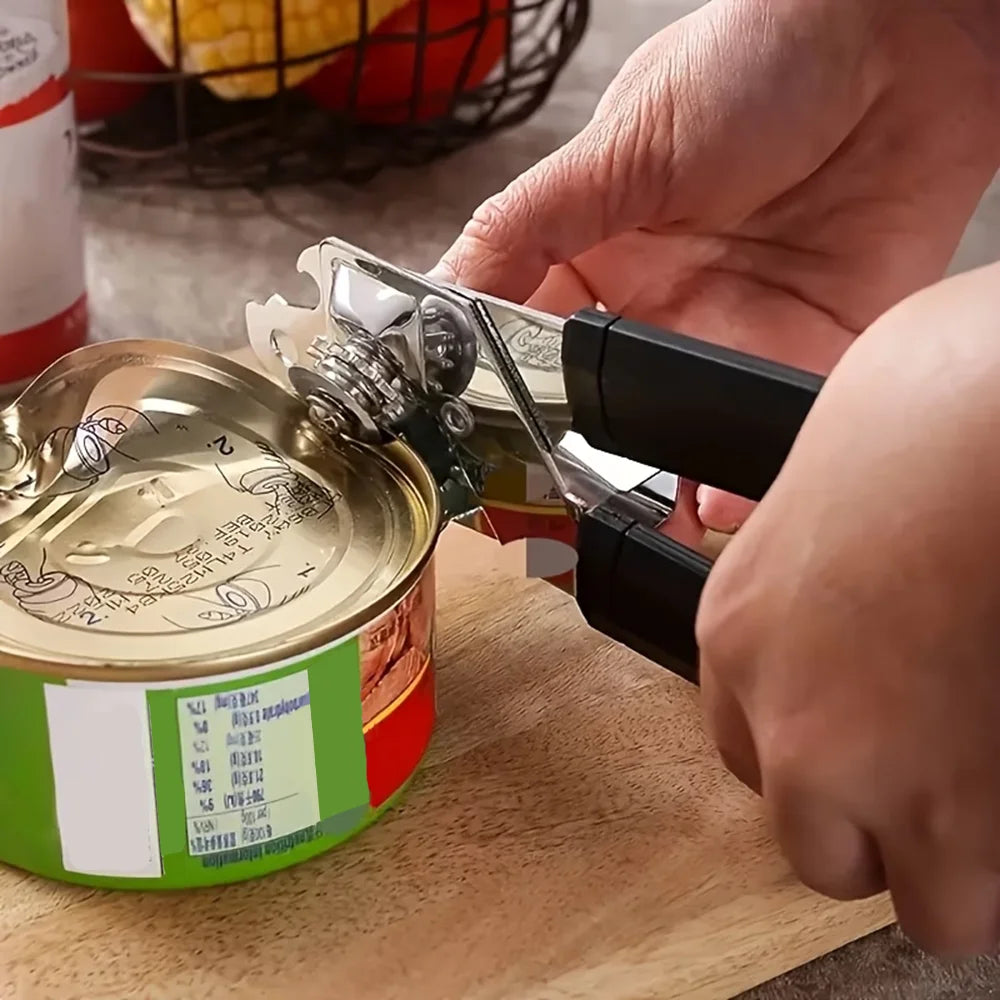 Heavy-Duty Manual Can & Bottle Opener – Non-Slip Stainless Manual Can Opener Nixie