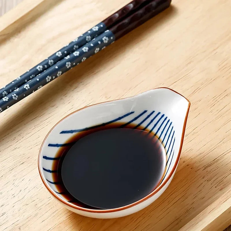 4pcs Blue & White Porcelain Ceramic Soy Dipping Sauce Dishes Ceramic Dipping Dishes Nixie
