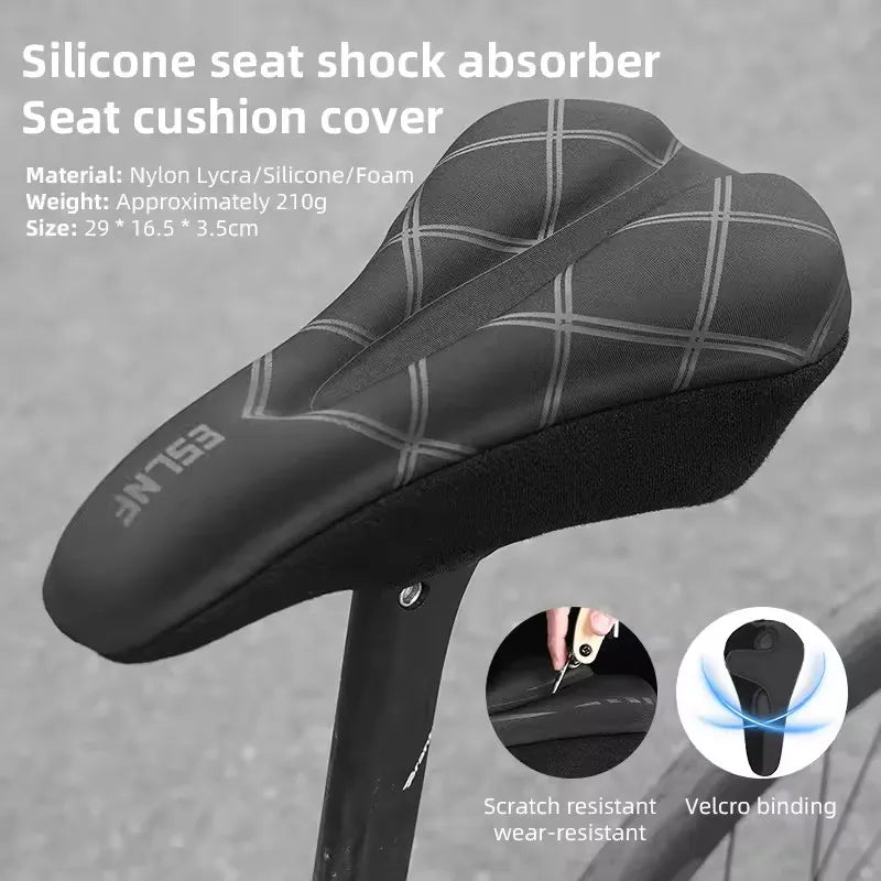 Silicone Gel Bike Seat Cover – Padded Anti-Slip Cushion Bike Seat Cover Nixie GRID