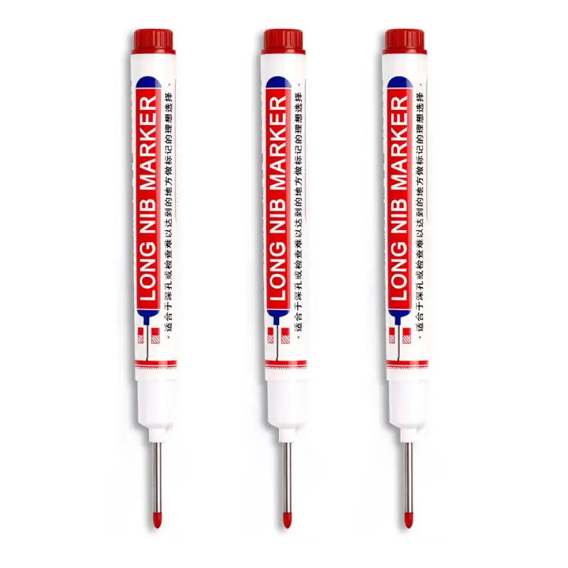 22mm Deep Hole Long Nib Permanent Markers – 3 Colors, Waterproof Permanent Marker Set Nixie 3pcs red A1