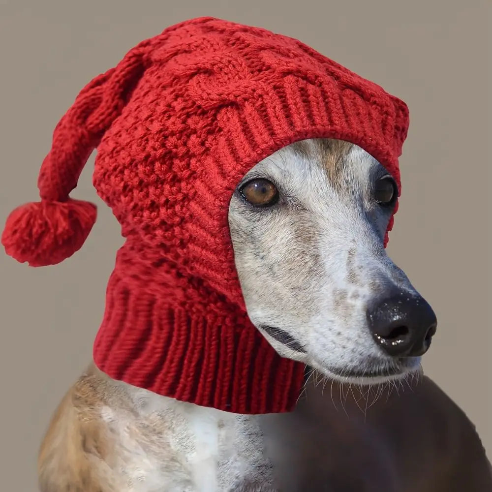 Knitted Dog Hat Yarn Puppy Hood Warm Ear Cover – S, M, L Dog Hat Nixie