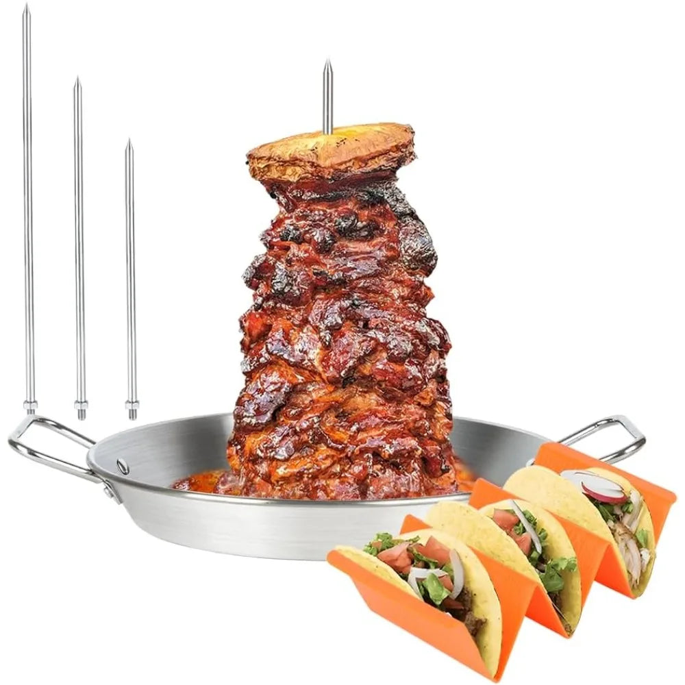 Stainless Steel Vertical Rotisserie Skewer Stand – BBQ Kebab BBQ Skewer Stand Nixie