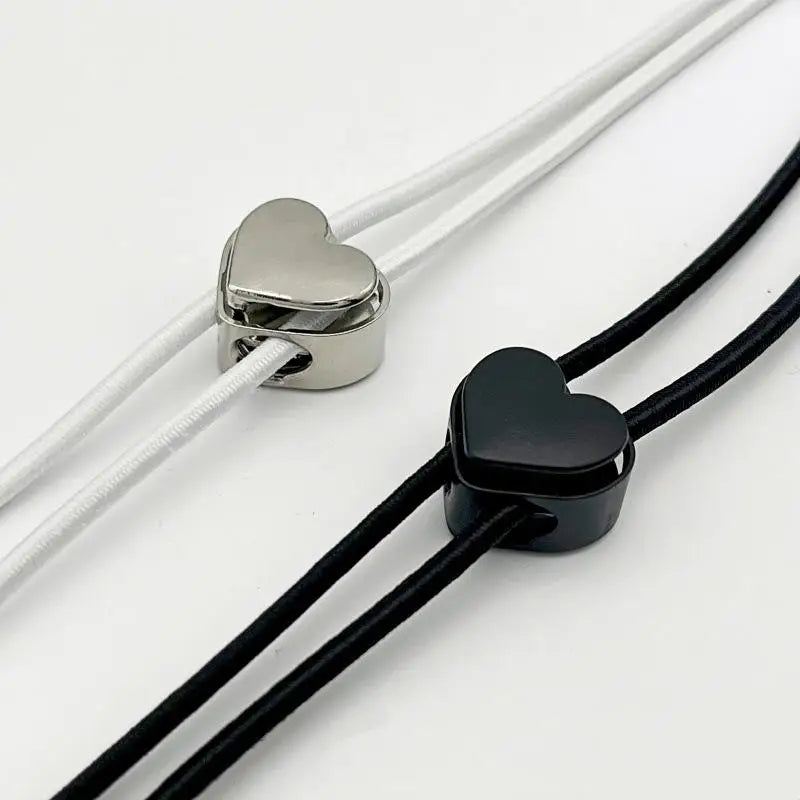 Heart Shape Zinc Alloy Spring Cord Lock Buckles – 5 Pack Cord Lock Buckle Nixie