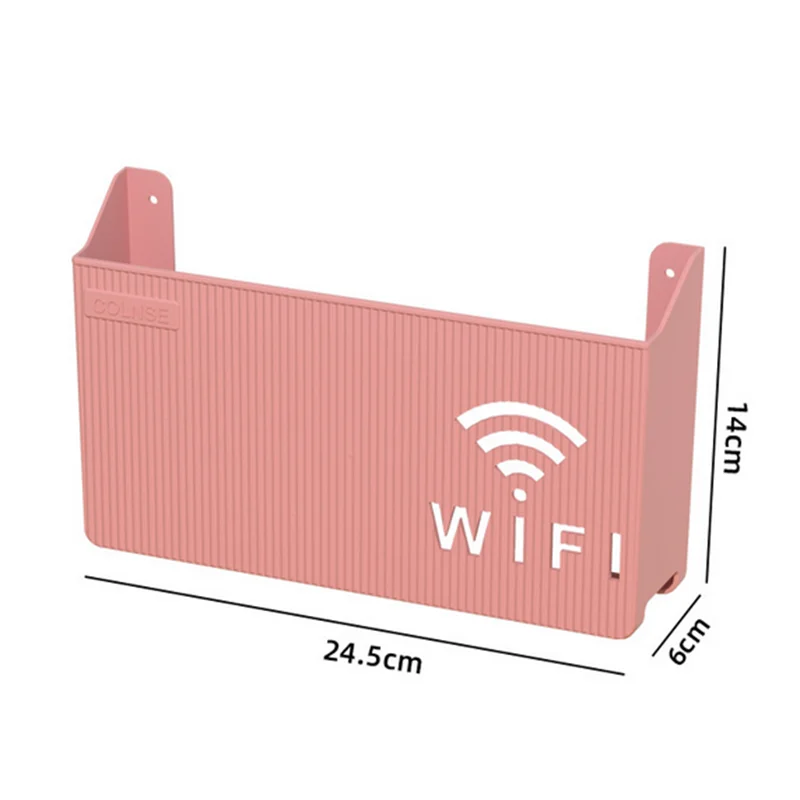 Wall Mount WiFi Router Shelf & Cable Organizer Box – PVC Router Organizer Shelf Nixie