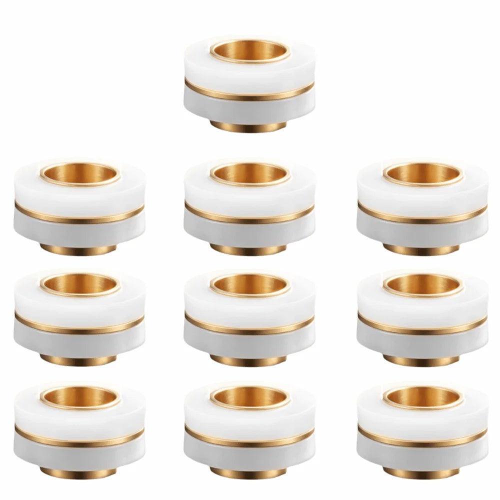 5/10Pcs Brass Core Silicone Faucet Thread Seal Gaskets Plumbing Seal Gasket Nixie White-10Pcs