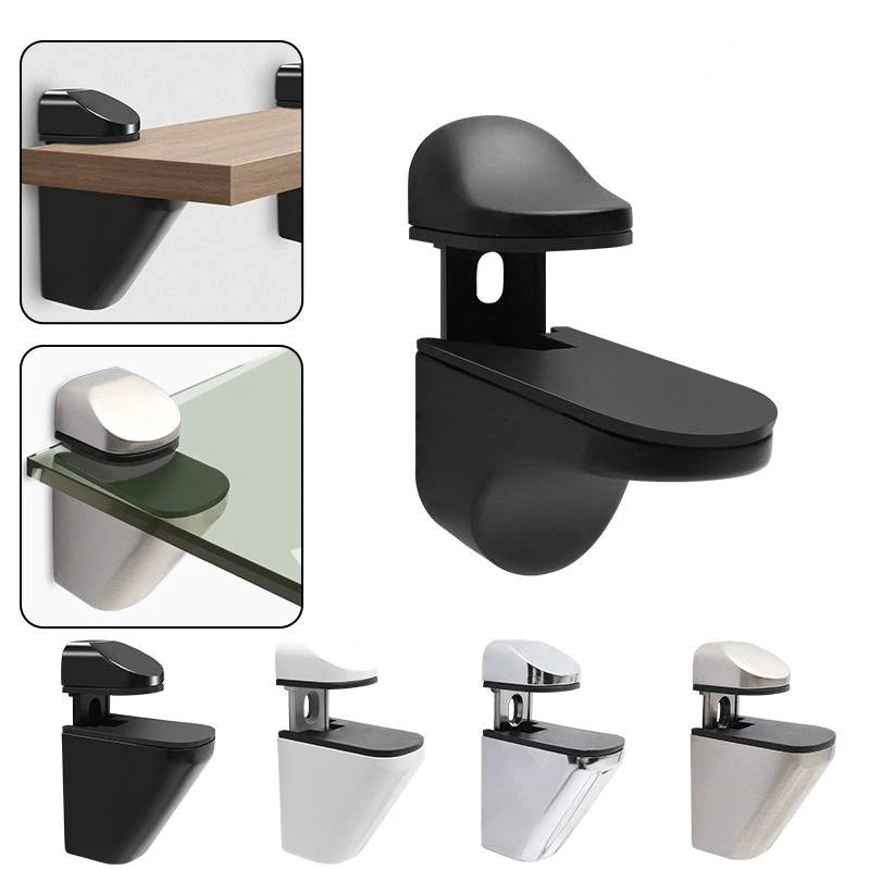 Adjustable Glass & Wood Shelf Clips – Zinc Alloy Brackets Shelf Support Clips Nixie