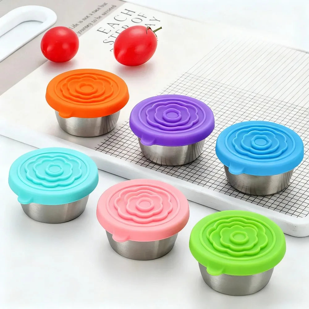 12pc 304 Stainless Steel Leakproof Food Containers & Dressing Cups Food Storage Containers Nixie