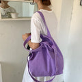 Korean Canvas Crossbody Shoulder Bag – Casual Tote | Nixie Canvas Shoulder Bag Nixie Purple