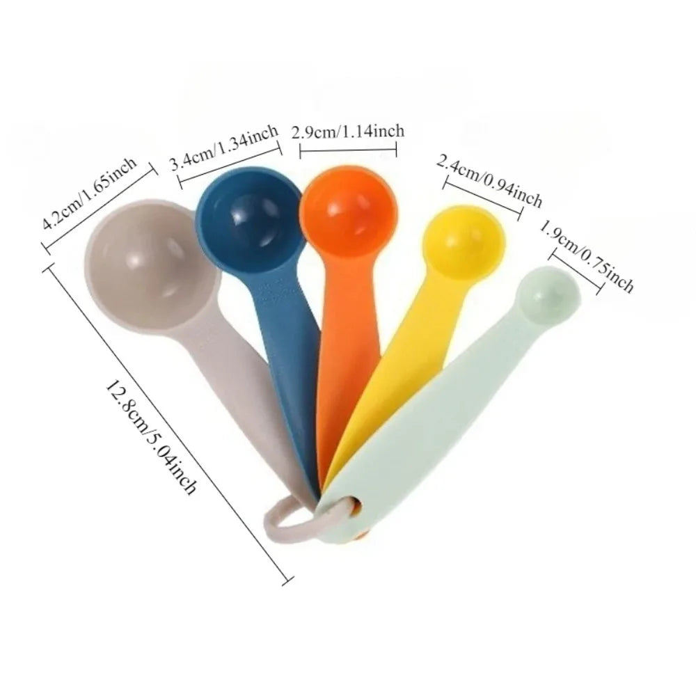 10PCS Colored Measuring Spoons & Cups Set with Scales