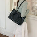 Large Faux Leather Tote Bag for Women – Commuter Shoulder Bag Women's Tote Bag Nixie Black