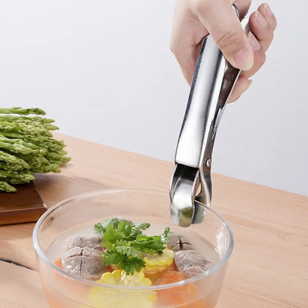 Stainless Steel Anti-Scald Bowl & Plate Clamp Holder Kitchen Plate Clamp Nixie
