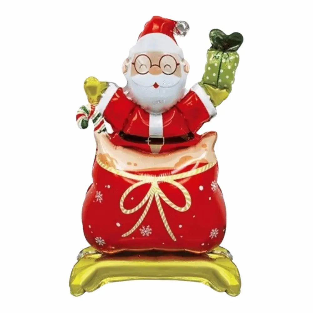 Large Standing Christmas Foil Balloons – Santa & Snowman