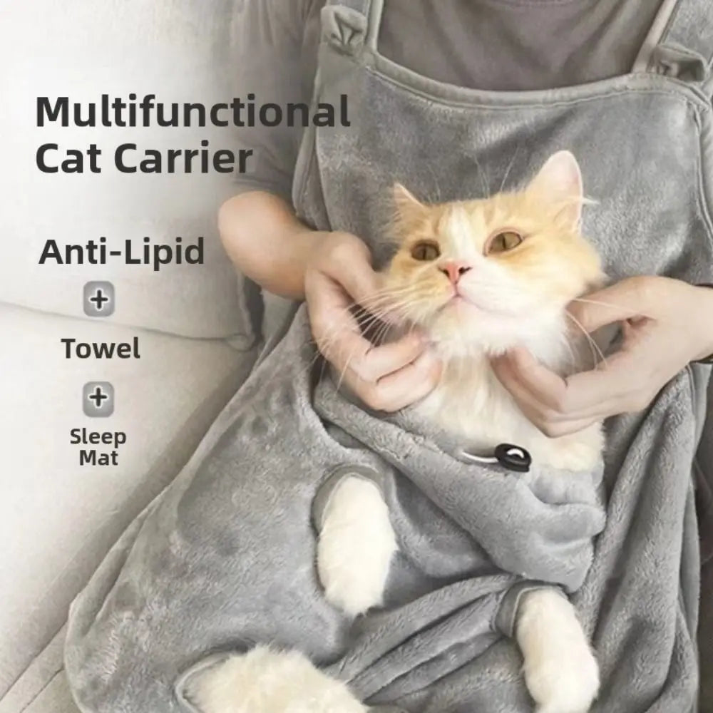 Ultra Soft Cat Carrier Apron – Plush Chest Pouch for Cats Cat Carrier Apron Nixie