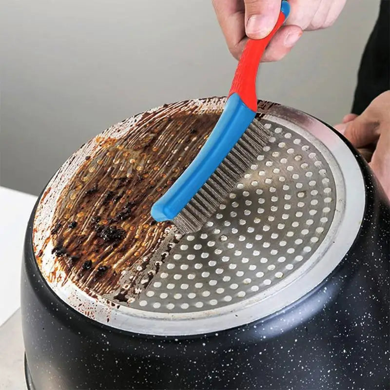 Heavy Duty Stainless Steel Wire Brush with Plastic Handle